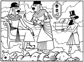 Tintin rêve de l'Egypte, Dupont et Dupond en pharaons